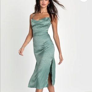 Lulus Sage Green Midi Dress